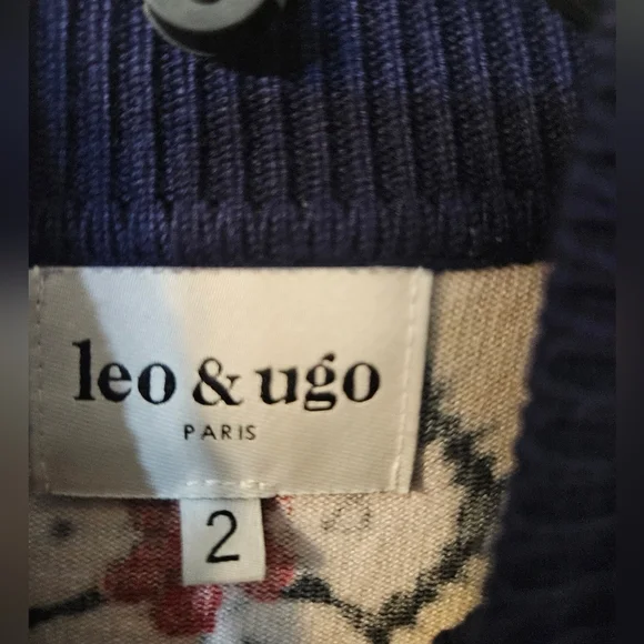 Leo & Ugo Paris Embroidered  Colorful Floral Stripped Longsleeve - Picture 3 of 8